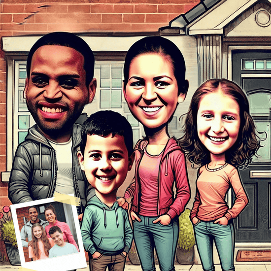 Caricature_From_Photos_-_Drawings_From_Life_-_Family_Caricatures - Drawings From Life