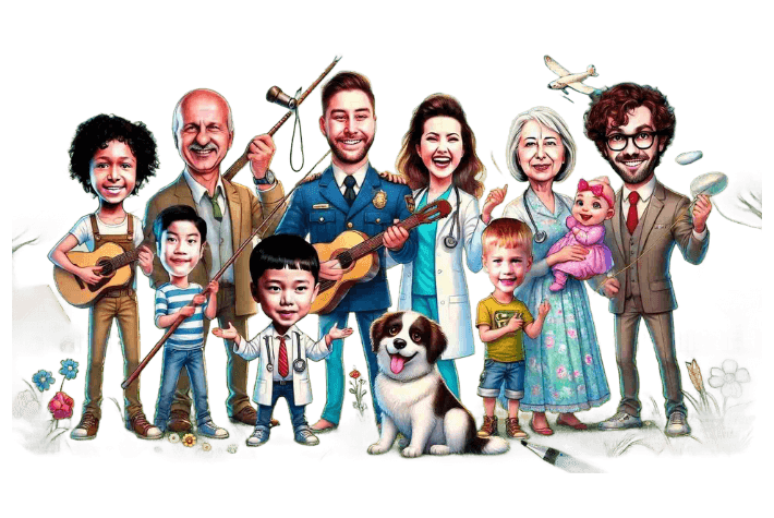 Transform_Photos_into_Cartoons_Custom_Caricature_Art_Portraits_Resize_No_Background_2 - Drawings From Life
