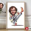 Personalized Karate Cartoon – Custom Caricature Martial Arts Portrait, Karate Gift for Him, Dojo Fighter Art, Karate Master Print Funny Gift